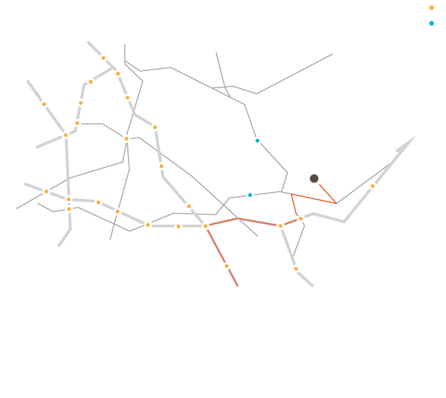 중부고속도로 이용(중부[일죽IC]>영동) 총거리:약56km/예상소요시간:약45분